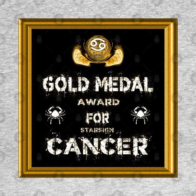 Cancer Birthday Gift Gold Medal Award Winner by PlanetMonkey